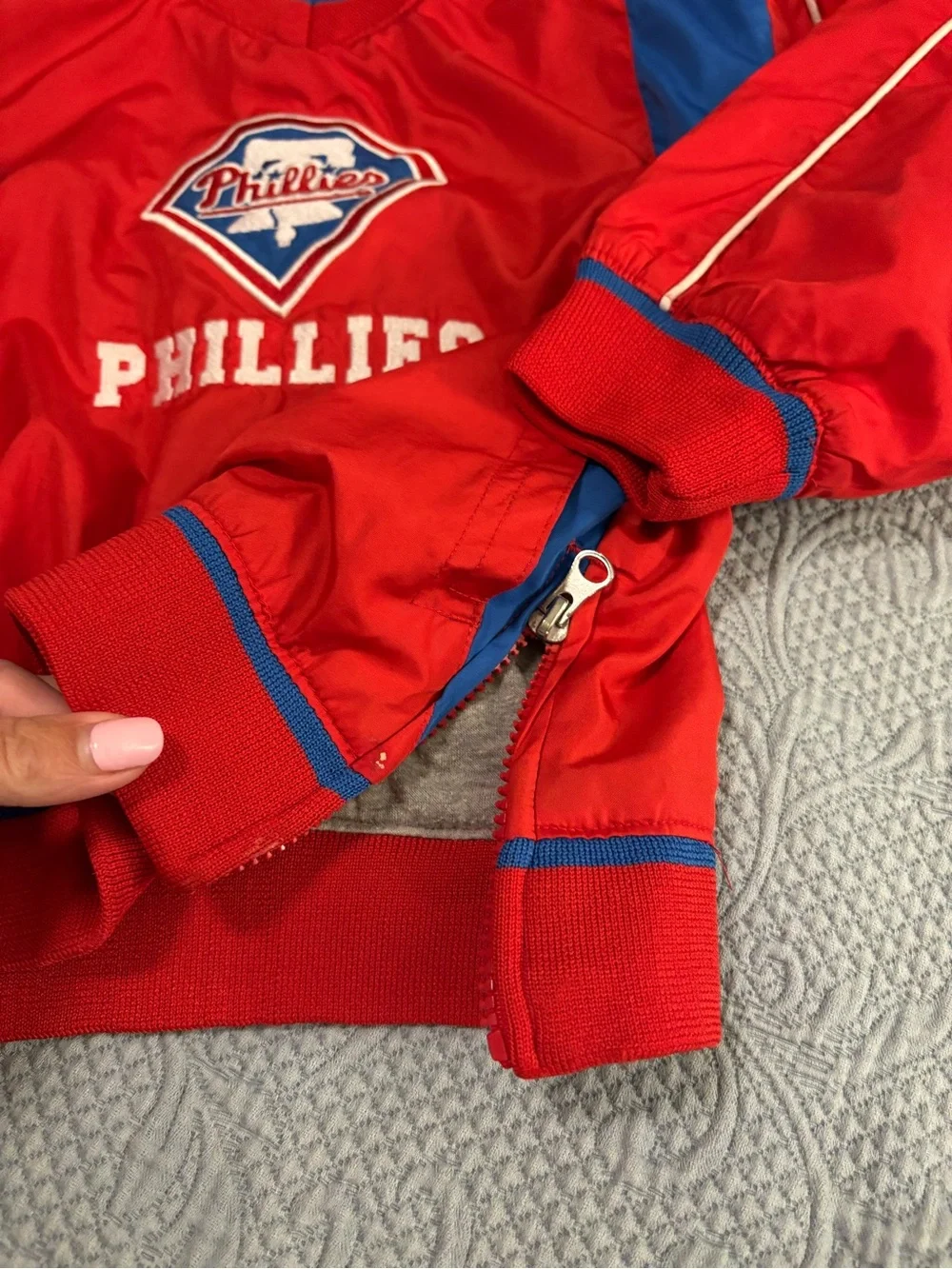 Red Kids Windbreaker Pullover